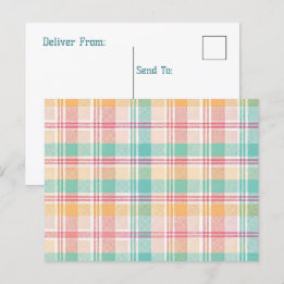 Cartes Pour Fêtes Annuelles À damiers multicouleur