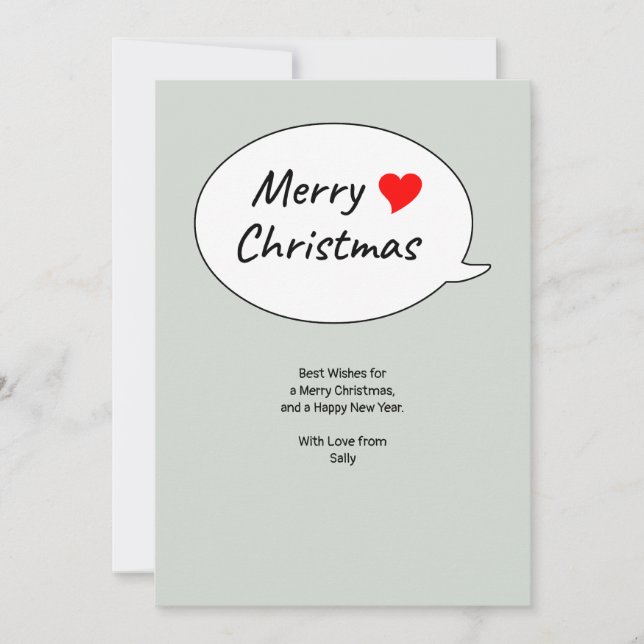 Cartes Pour Fêtes Annuelles A heartfelt Merry Christmas (Devant)