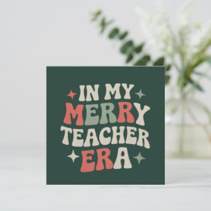 Cartes Pour Fêtes Annuelles À l'ère de mon professeur Cadeau de vie d'enseigna