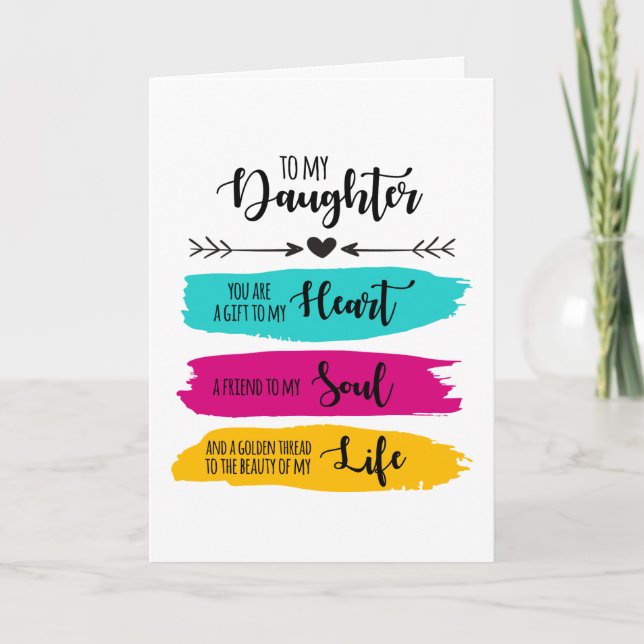 Cartes Pour Fêtes Annuelles À ma fille (Devant)