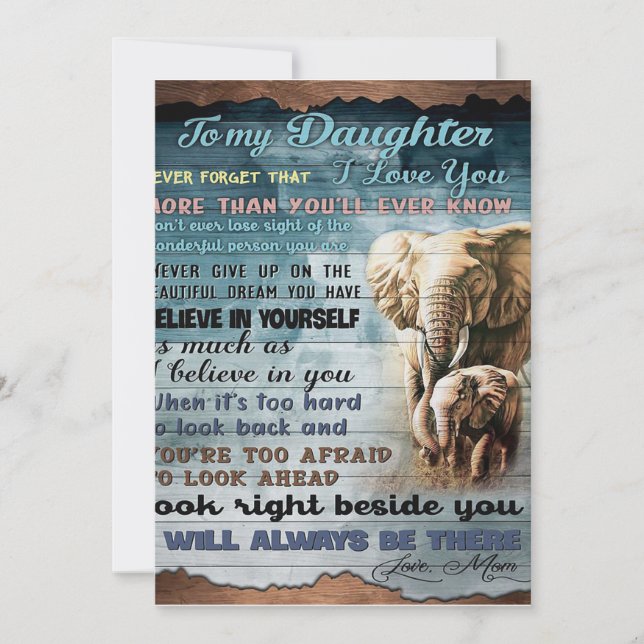 Cartes Pour Fêtes Annuelles À ma fille Drôle cadeau | Famille présente (Devant)