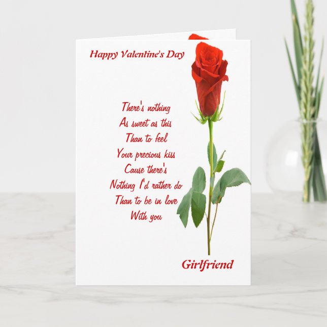 Cartes Pour Fêtes Annuelles À ma petite amie le jour de la Saint-Valentin (Devant)