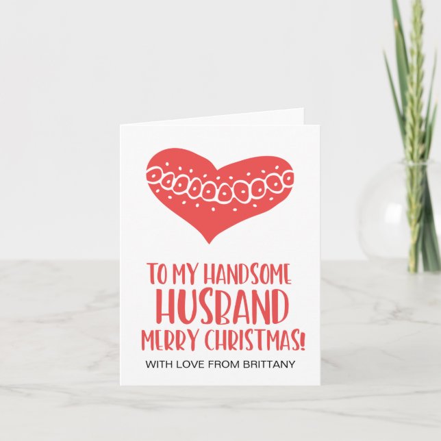 Cartes Pour Fêtes Annuelles À mon beau mari Joyeux voeux de Noël (Devant)