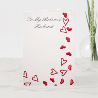 Cartes Pour Fêtes Annuelles À Mon Bien-Aimé Mari Vous Aimez Avec Tout Mon Coeu