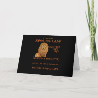 Cartes Pour Fêtes Annuelles À mon cher gendre donnez-vous une fille magnifique