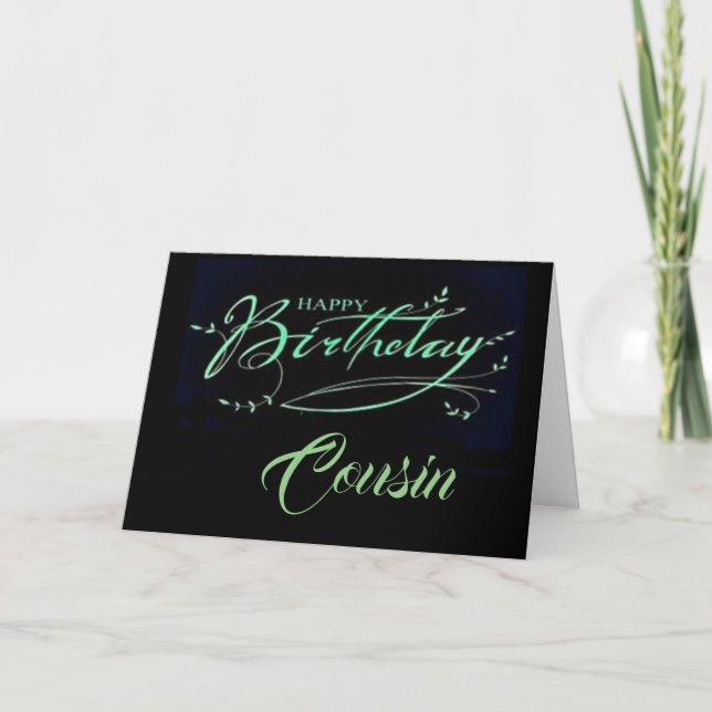 CARTES POUR FÊTES ANNUELLES À MON "COUSIN ÂGÉ" À L'ANNIVERSAIRE (Devant)