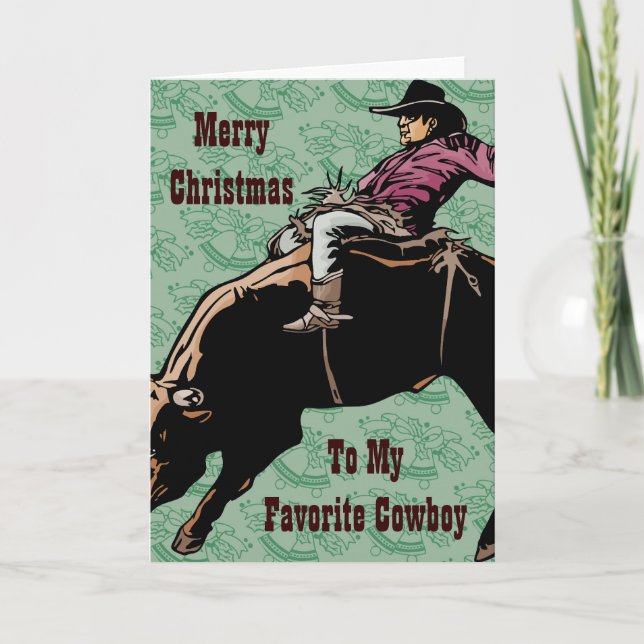 Cartes Pour Fêtes Annuelles À mon Cowboy favori (Devant)