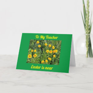 CARTES POUR FÊTES ANNUELLES À MON **ENSEIGNANT** À PÂQUES