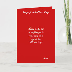 Cartes Pour Fêtes Annuelles À mon fils pour la Saint-Valentin