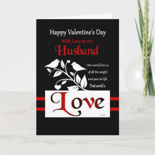 Cartes Pour Fêtes Annuelles À mon mari - Heureuse Sainte-Valentin