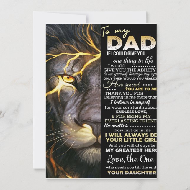 Cartes Pour Fêtes Annuelles À mon père | Lettre adorable | Bel cadeau (Devant)
