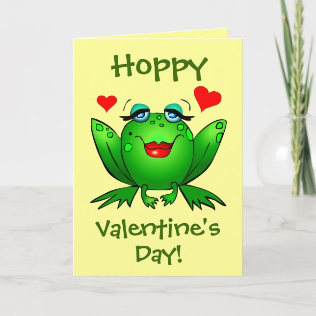 Cartes Pour Fêtes Annuelles À mon Prince Hoppy Valentines Grenouilles mignonne (Devant)