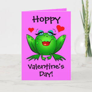 Cartes Pour Fêtes Annuelles À mon Prince Hoppy Valentines Jour Cute Frogs