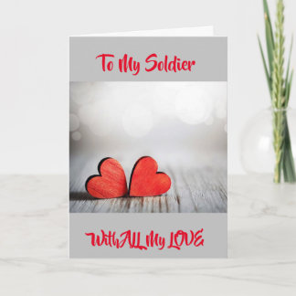 CARTES POUR FÊTES ANNUELLES À MON SOLDAT DE REMERCIER AVEC AMOUR