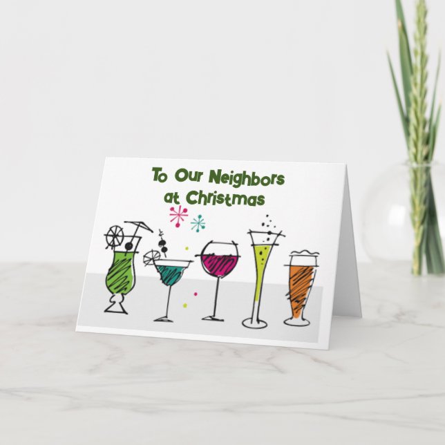 CARTES POUR FÊTES ANNUELLES À "NOS VOISINS" À NOËL BONNE CHÈRE ! (Devant)