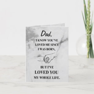 Cartes Pour Fêtes Annuelles À papa de la fille ou du fils Black Grey moderne