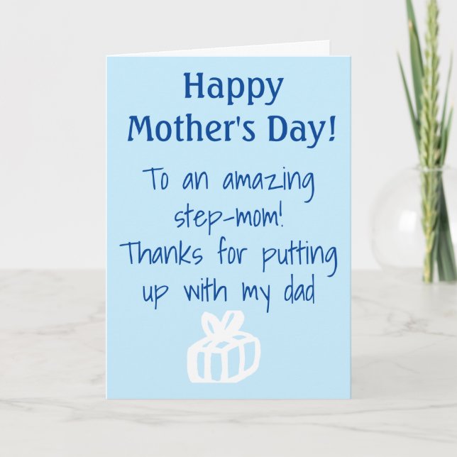 Cartes Pour Fêtes Annuelles À Step-Mom Funny Happy Mother's Day (Devant)