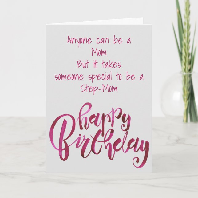 Cartes Pour Fêtes Annuelles À Step-Mom Mère Anniversaire spécial (Devant)
