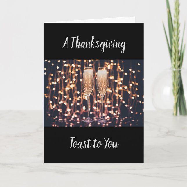 CARTES POUR FÊTES ANNUELLES A **THANKSGIVING TOAST** (Devant)