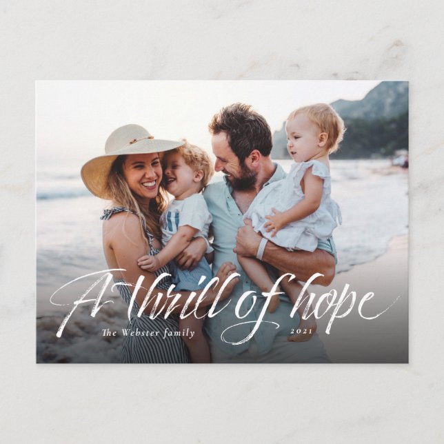 Cartes Pour Fêtes Annuelles A Thrill of Hope religious Christmas photo (Devant)