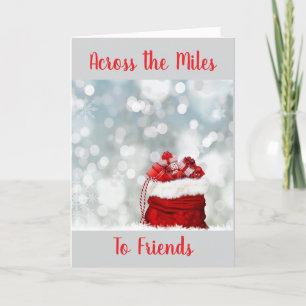 CARTES POUR FÊTES ANNUELLES A TRAVERS DES KILOMÈTRES DE NOËL "AMIS"