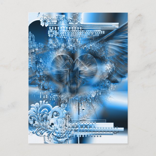 Cartes Pour Fêtes Annuelles À travers le coeur (édition de Noël) (Devant)