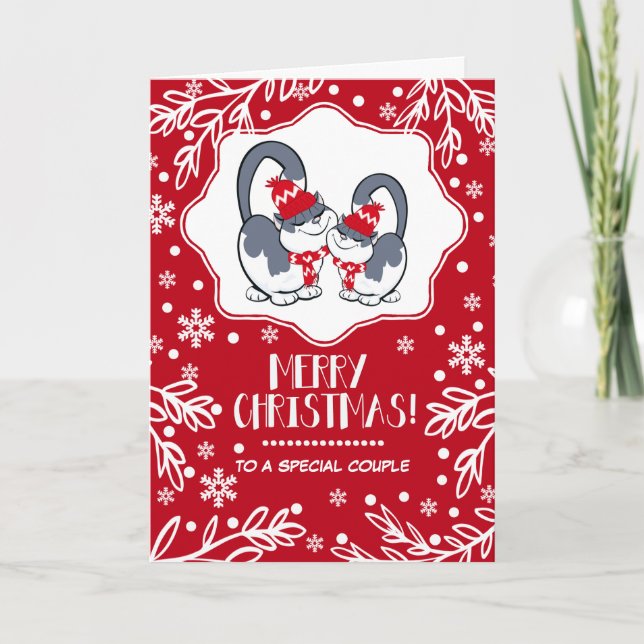 Cartes Pour Fêtes Annuelles À un couple spécial à Noël (Devant)