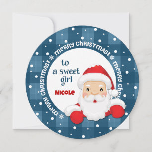 Cartes Pour Fêtes Annuelles À une douce fille du Père Noël. Noël