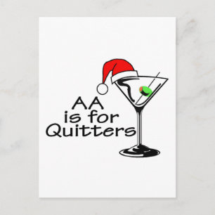 Cartes Pour Fêtes Annuelles AA est pour Quitters Christmas Martini