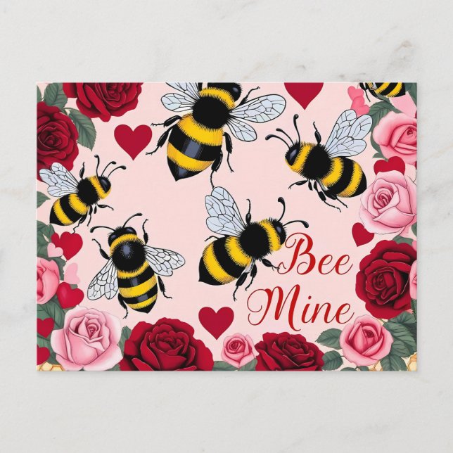 Cartes Pour Fêtes Annuelles Abee Mine Love Buzz Design (Devant)