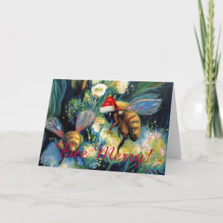 Cartes Pour Fêtes Annuelles Abeille Joyeuse ! (Abeilles de miel à la crème de 