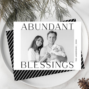 Cartes Pour Fêtes Annuelles Abondante Bénédiction Black Photo