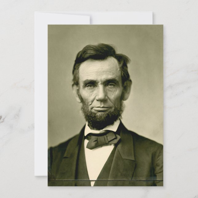 Cartes Pour Fêtes Annuelles Abraham Lincoln président usa Etats-Unis amérique (Devant)