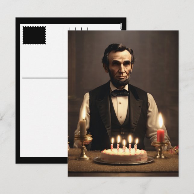 Cartes Pour Fêtes Annuelles abraham lincolns anniversaire (Devant / Derrière)