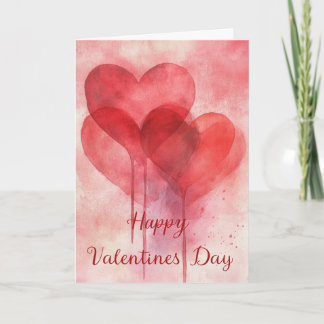 Cartes Pour Fêtes Annuelles Abstract Watercolour Valentines Day Greeting Card