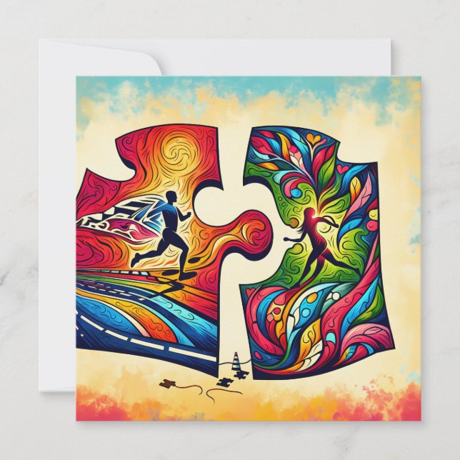 Cartes Pour Fêtes Annuelles Abstrait Couple Couple Coussin Valentine's Gift Ru (Devant)