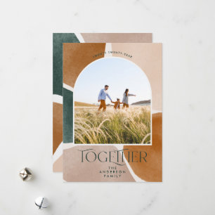 Cartes Pour Fêtes Annuelles Abstrait moderne 1 arc photo typographie de Noël