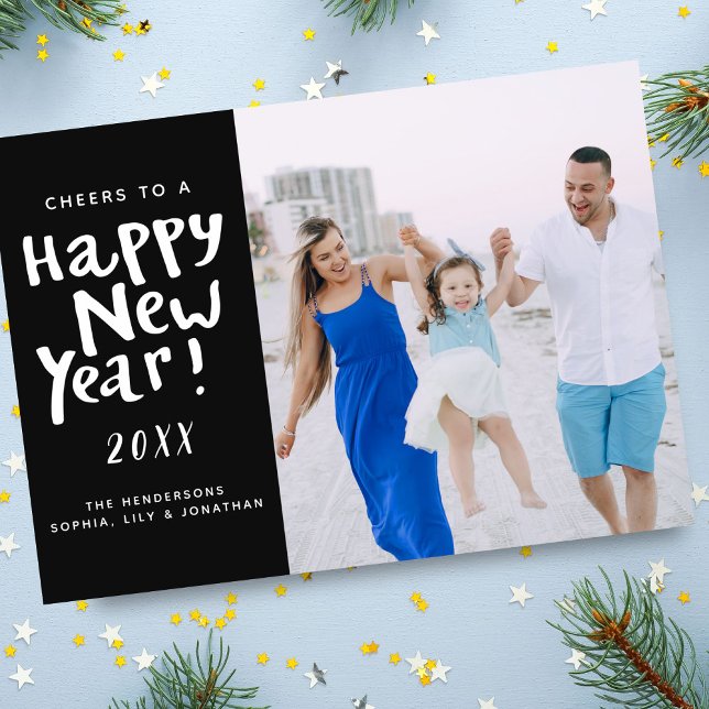Cartes Pour Fêtes Annuelles Acclamations à une photo moderne de bonne année (Créateur téléchargé)