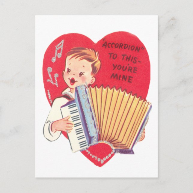 Cartes Pour Fêtes Annuelles Accordion Valentine (Devant)