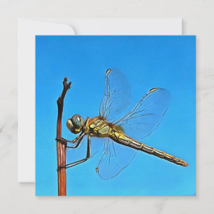 Cartes Pour Fêtes Annuelles Accrochez-Vous Là Dragonfly Artistique