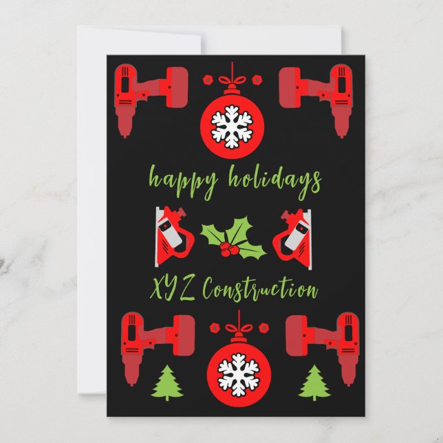 Cartes Pour Fêtes Annuelles Accueil Amélioration Cadeaux de Noël (Devant)