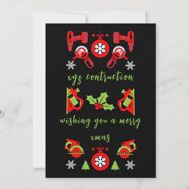 Cartes Pour Fêtes Annuelles Accueil Amélioration Cadeaux de Noël (Devant)