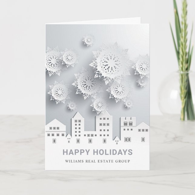 Cartes Pour Fêtes Annuelles Accueil d'entreprise de Noël Joyeux (Devant)