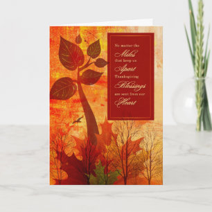 Cartes Pour Fêtes Annuelles Across the Miles Vivid Autumn Colors Thanksgiving
