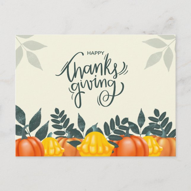 Cartes Pour Fêtes Annuelles Action de grâce (Devant)