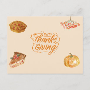 Cartes Pour Fêtes Annuelles Action de grâces beige chaude
