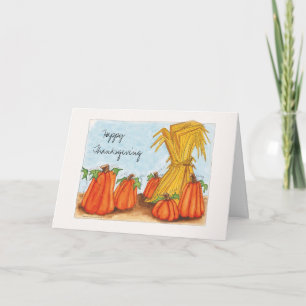Cartes Pour Fêtes Annuelles Action de grâces et Citrouilles