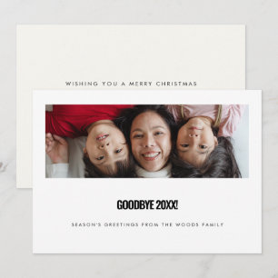 Cartes Pour Fêtes Annuelles Adieu photo du Nouvel An moderne 2024