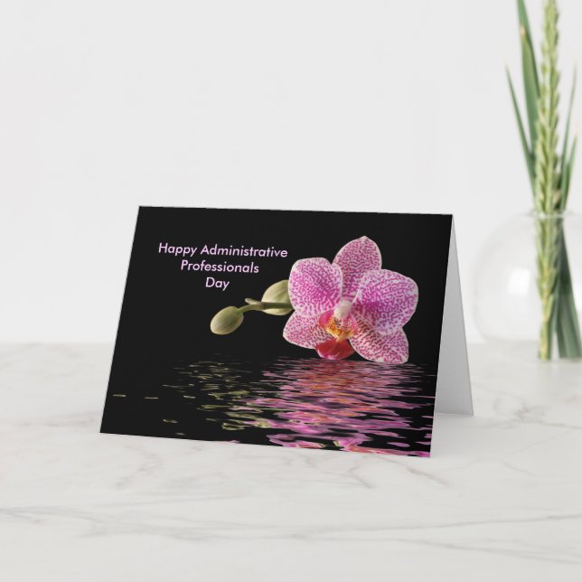 Cartes Pour Fêtes Annuelles Admin Pro Day Pink Orchid Réflexion (Devant)