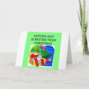 Cartes Pour Fêtes Annuelles adoption de la journée gotcha noël idée